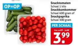 Hoogvliet Snacktomaten, Snackkomkommer of Snackpaprika aanbieding