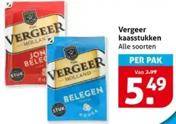 Hoogvliet Vergeer kaasstukken aanbieding