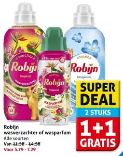 Hoogvliet Robijn wasverzachter of wasparfum aanbieding