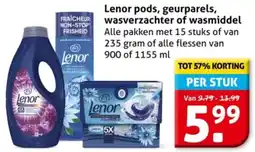 Hoogvliet Lenor pods, geurparels, wasverzachter of wasmiddel aanbieding