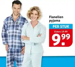 Hoogvliet Flanellen pyjama aanbieding