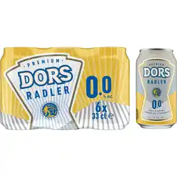 Jumbo Dors Premium Radler 0.0% - Blik - 6 x 330 ML aanbieding