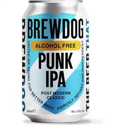 Jumbo BrewDog - Punk IPA Alcoholvrij 0.5% - Blik - 330ML aanbieding