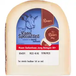 Jumbo Roem Geitenkaas Jong Belegen 50+ ca. 300g aanbieding