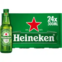 Jumbo Heineken Premium Pilsener Bier Fles Krat 24 x 300ml aanbieding