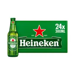 Jumbo Heineken Premium Pilsener Bier Fles Krat 24 x 300ml aanbieding