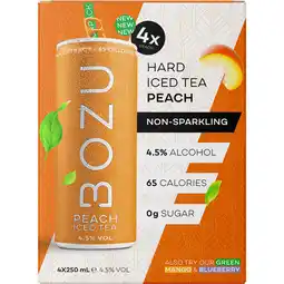 Jumbo Bozu Hard Iced Tea Peach 4x250ML aanbieding