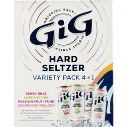 Jumbo GiG - Hard Seltzer - Variety Pack - 4 x 330ML aanbieding