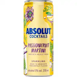 Jumbo Absolut Cocktails - Passionfruit Martini - 250ML aanbieding