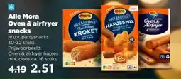PLUS Alle Mora Oven & airfryer snacks aanbieding