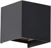 Praxis Qazqa Buiten Wandlamp Zwart Incl. Led 2-lichts Ip54 - Edwin aanbieding