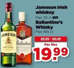 PLUS Jameson Irish whiskey en Ballantine's Whisky aanbieding