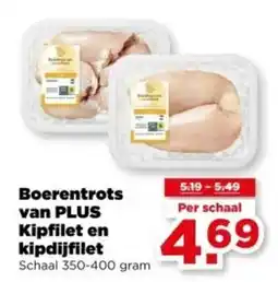 PLUS Boerentrots van PLUS Kipfilet en kipdijfilet aanbieding
