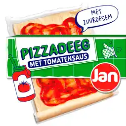 PLUS Jan Pizzadeeg zuurdesem met tomatensaus aanbieding