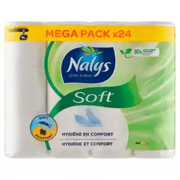 PLUS NALYS Soft hybride toiletpapier 24 rol aanbieding