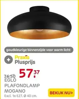 Praxis EGLO plafondlamp Mogano zwart goud ⌀40cm aanbieding