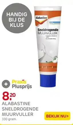 Praxis Alabastine sneldrogende muurvuller 330g aanbieding