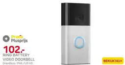 Praxis Ring video deurbel op batterij Satin aanbieding