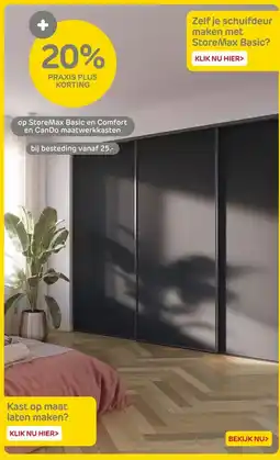 Praxis op StoreMax Basic en Comfort en Can Do maatwerkkasten aanbieding