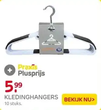 Praxis Silicone Kleerhangers - 10 stuks - Wit aanbieding