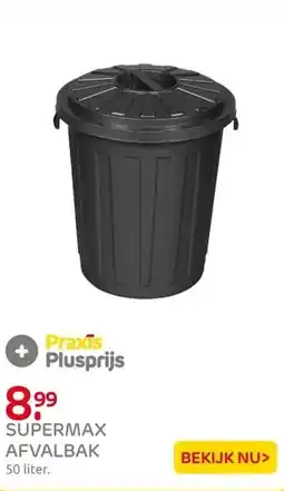 Praxis Supermax straatafvalbak 50L aanbieding