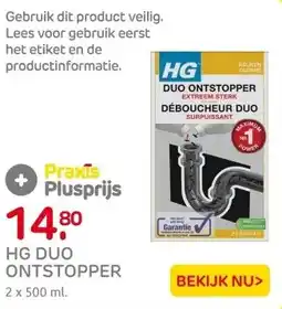 Praxis HG Duo Ontstopper 2x500ml aanbieding