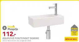 Praxis AquaVive fonteinset Somme keramiek wit aanbieding