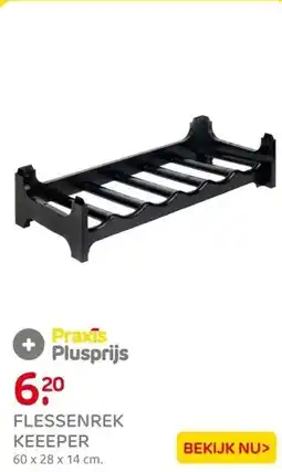 Praxis Kunststof flessenrek Keeeper 60x28x14 cm aanbieding