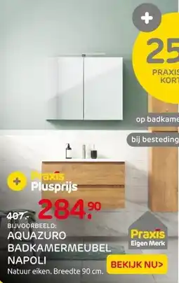 Praxis Aquazuro Wastafelonderkast Napoli 90cm - aanbieding