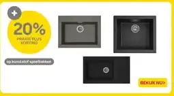 Praxis op kunststof spoelbakken aanbieding