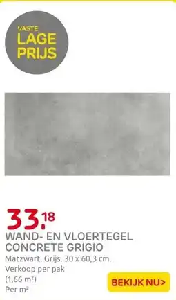 Praxis Natuursteenlook Tegel Concrete Grigio - aanbieding