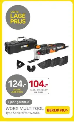 Praxis WORX MULTITOOL aanbieding