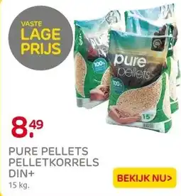 Praxis Pure Pellets pelletkorrels Din+ 15kg aanbieding