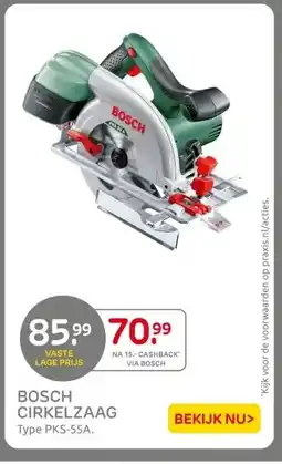 Praxis BOSCH CIRKELZAAG aanbieding