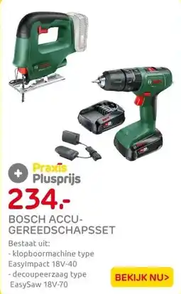 Praxis Bosch accuboormachine met klopfunctie + aanbieding