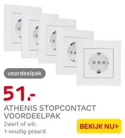 Praxis Kopp Athenis stopcontact 1-voudig geaard aanbieding