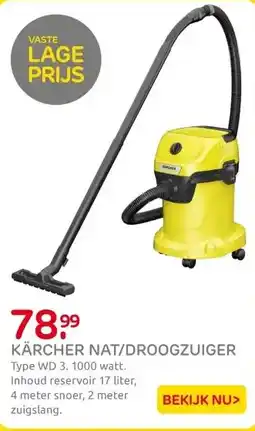 Praxis Kärcher Nat- en droogzuiger WD 3 aanbieding