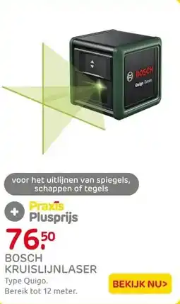 Praxis Bosch Kruislijnlaser Quigo Green - 12m - aanbieding