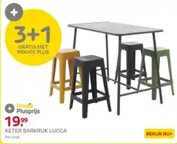 Praxis Keter barkruk Lucca geel 38,4x38,4x65cm aanbieding