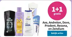 Plein.nl Axe, Andrelon, Dove, Prodent, Rexona, en Zendium aanbieding