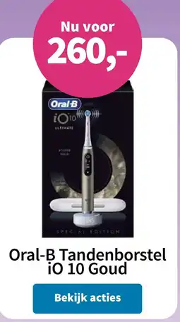 Plein.nl Oral-B Tandenborstel iO 10 Goud aanbieding