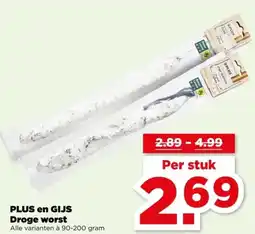 PLUS PLUS en GIJS Droge worst aanbieding