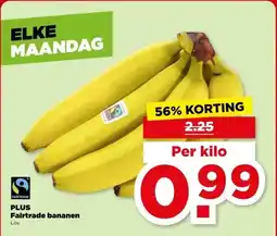 PLUS PLUS Fairtrade bananen Los aanbieding