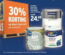 GAMMA GAMMA muurverf RAL9010 moonlight mat, aanbieding