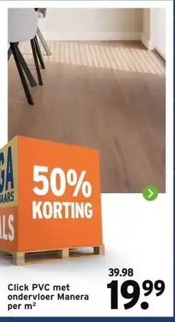GAMMA Click PVC met ondervloer Manera aanbieding