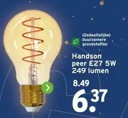 GAMMA Handson peer E27 5W 249 lumen aanbieding