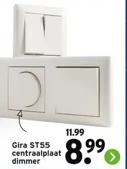 GAMMA Gira ST55 centraalplaat dimmer aanbieding