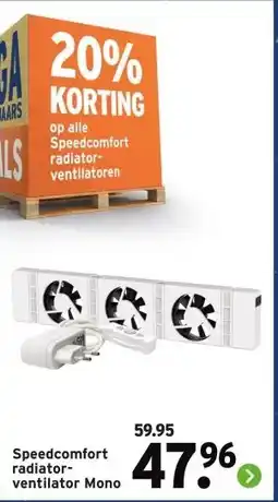 GAMMA Speedcomfort radiator- ventilator Mono aanbieding
