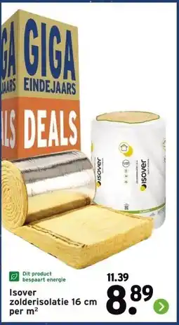 GAMMA Isover zolderisolatie 16 cm aanbieding