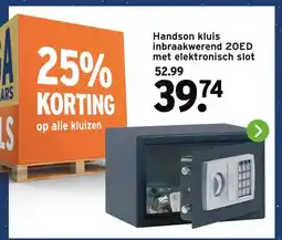 GAMMA Handson kluis inbraakwerend 20ED met elektronisch slot aanbieding